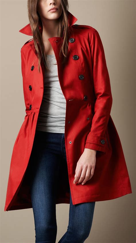 burberry brit mid-length cotton poplin trench coat|authentic Burberry trench coats.